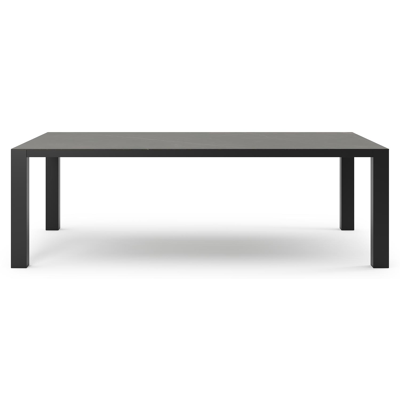 Nano tuintafel in zwart aluminium en volkeramiek calatorao - L 240 x B 148 x H 75 cm