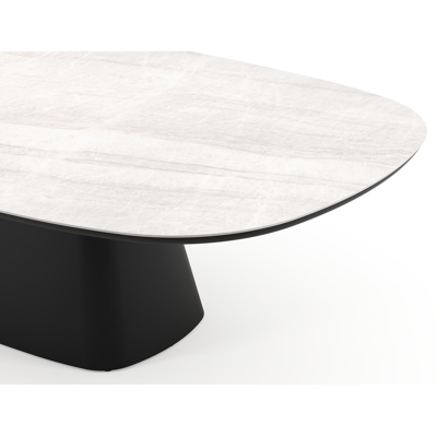 Amico tuintafel bombo xl in zwart aluminium en volkeramiek Taj Mahal - L 270 x B 148 x H 73.5 cm