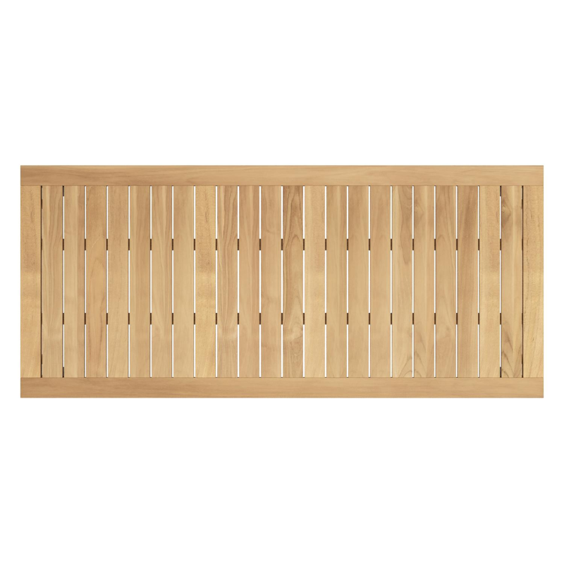 Ensemble de jardin Feltro en aluminium noir et teck avec 6 chaises de jardin Artena