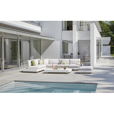 Tufo bijzettafel in wit aluminium - L 40 x B 47 x H 45 cm