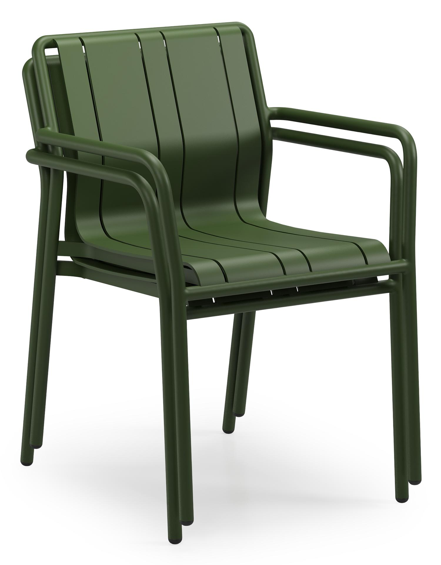 Bolito tuinstoel in groen aluminium