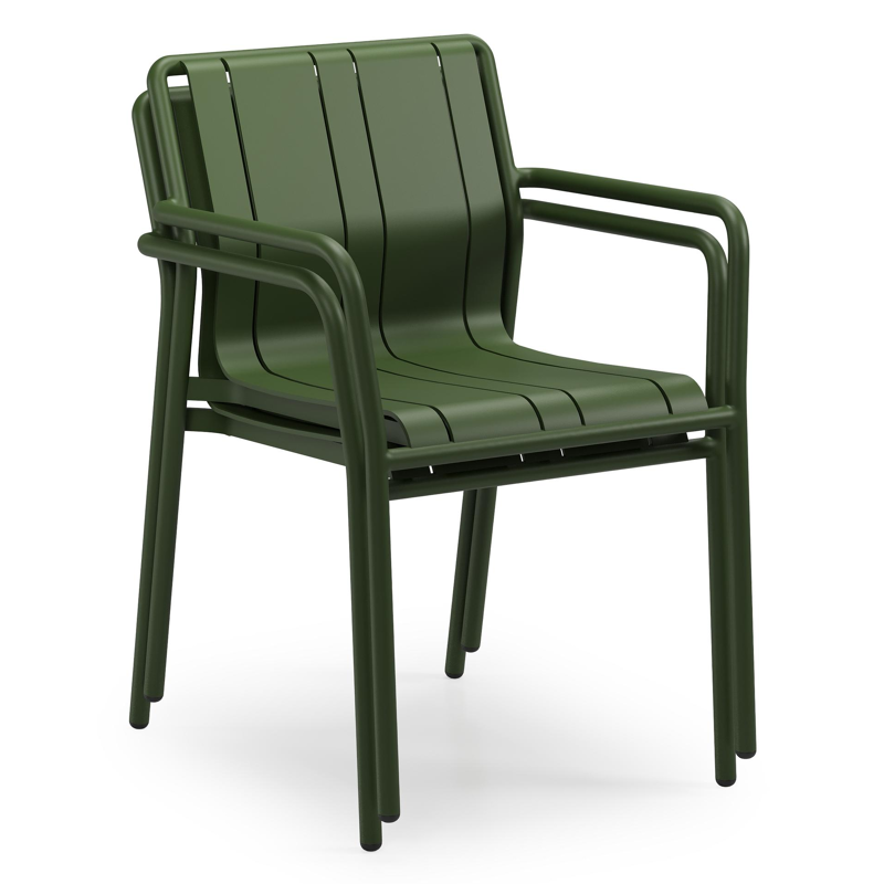 Bolito tuinstoel in groen aluminium