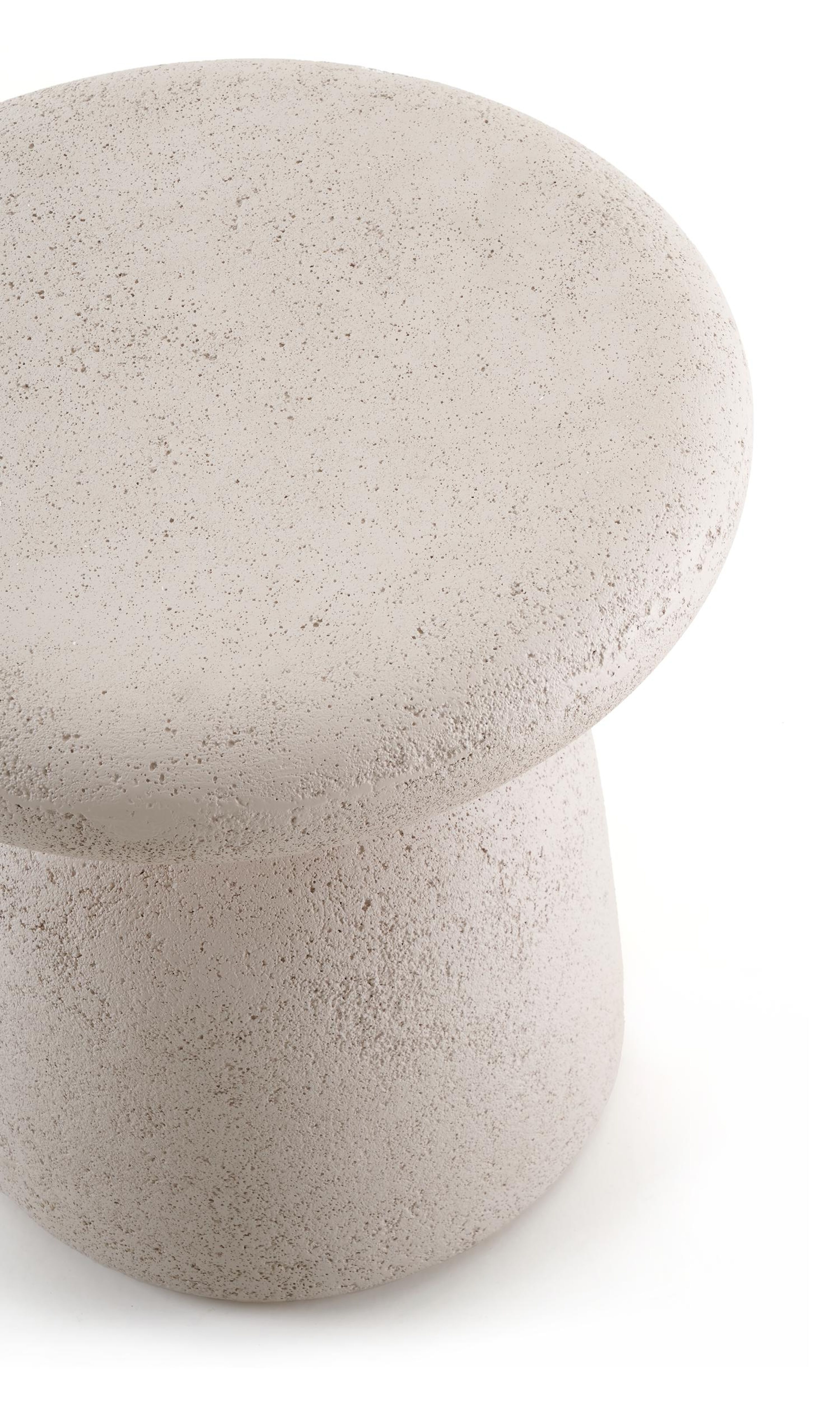 Table d'appoint Globo en béton beige beige - Diam. 40 x Haut. 40 cm