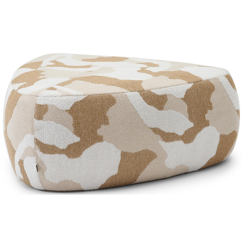 Masso poef in organic beige all weather cosytica - B 90 x D 90 x H 35 cm
