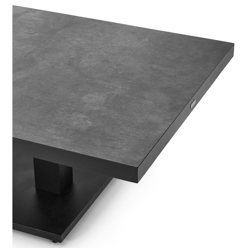 Prato loungeset in zwart aluminium met grijs weather+ softtouch kussens