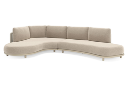 Chaise longue rechts + 2-zit organisch