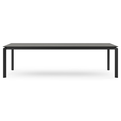 Cirello tuintafel in zwart aluminium en volkeramiek calatorao - L 280 x B 110 x H 75 cm