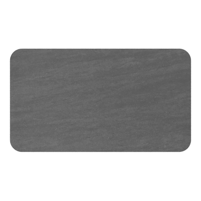 Orso tuintafel rechthoekig afgerond in zwart aluminium en volkeramiek Basalt Black - L 140 x B 80 x H 74.5 cm