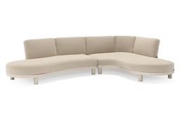 Chaise longue links + 2-zit organisch