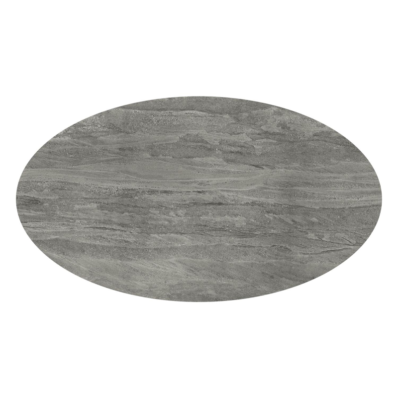 Fano tuintafel in wit aluminium en volkeramiek aspen grey - L 240 x B 135 x H 75 cm