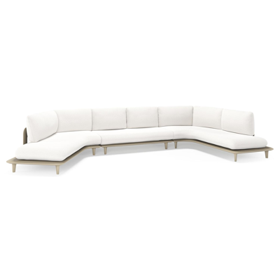 Bomero loungehoek in beige aluminium met soul optik all weather solica kussen