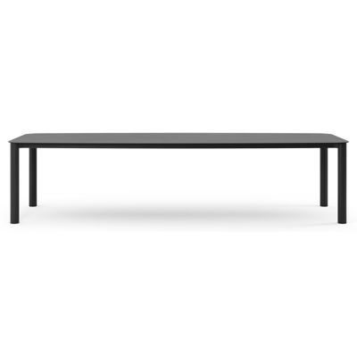 Orso tuintafel bootvorm in zwart aluminium en volkeramiek basalt black - L 315 x B 115 x H 75 cm