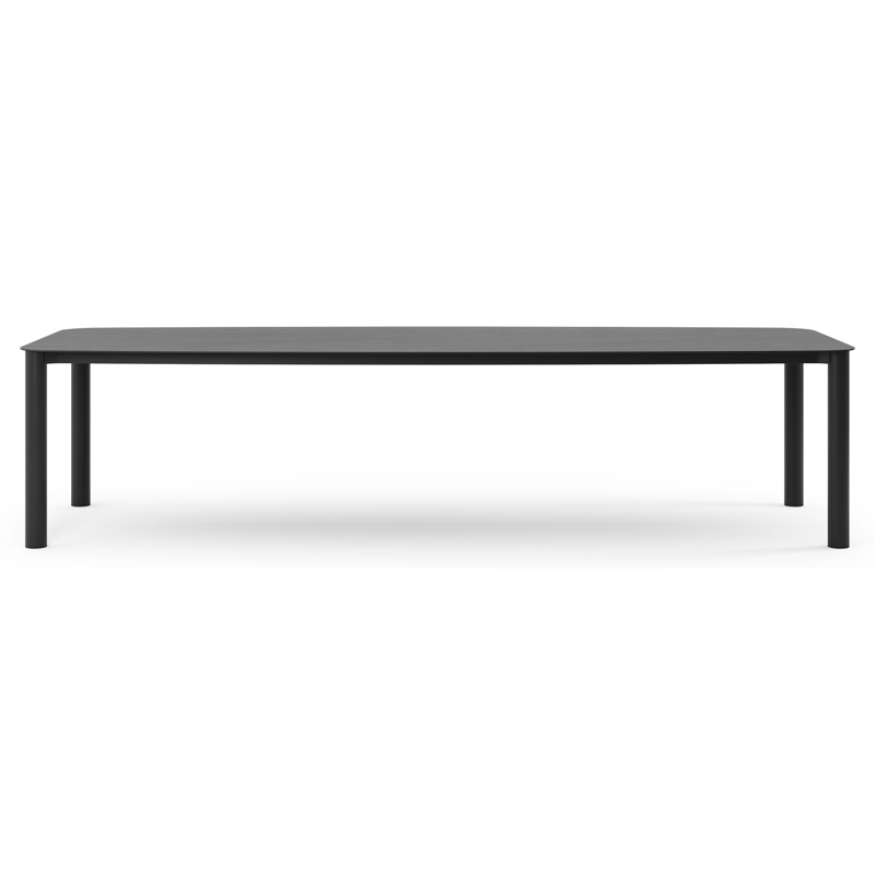 Orso tuintafel bootvorm in zwart aluminium en volkeramiek basalt black - L 315 x B 115 x H 75 cm