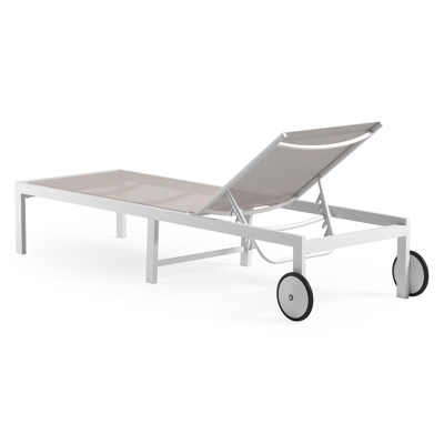 Alba verstelbaar ligbed in wit aluminium