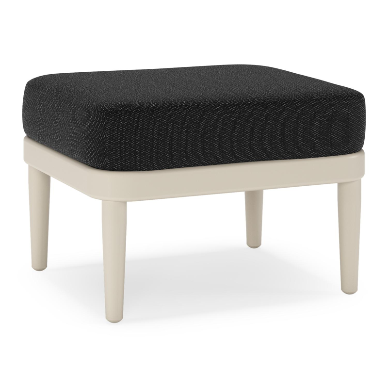 Pouf Orso en aluminium beige et coussins en all weather sunbrella® luxe Lopi Baribal