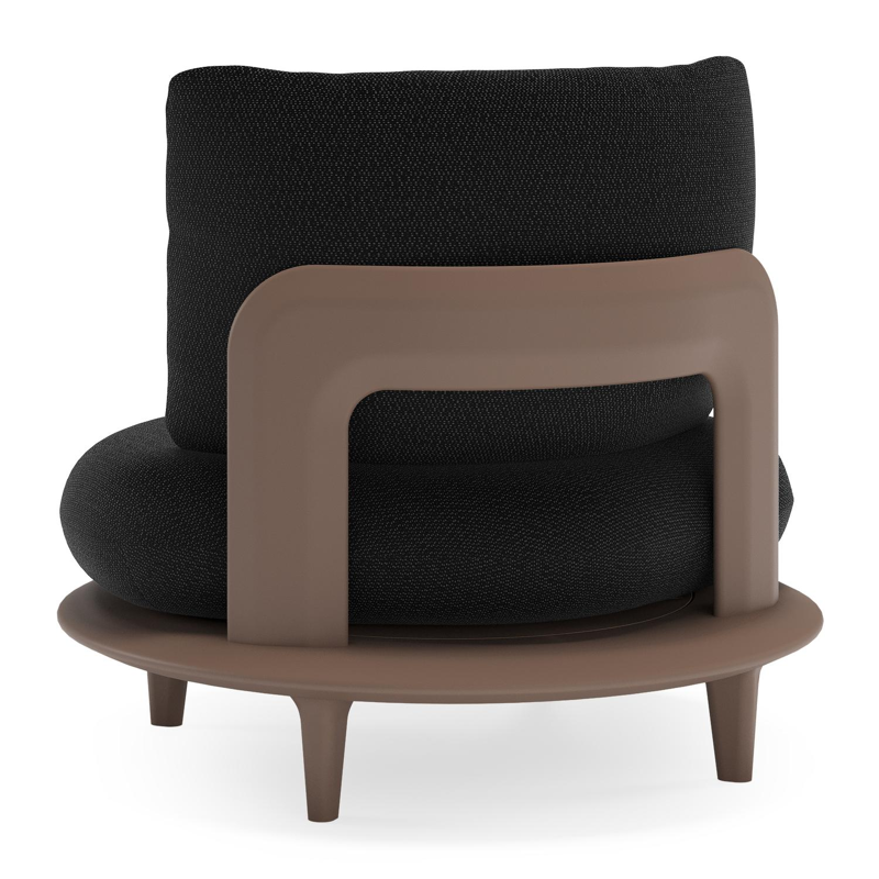 Bomero loungestoel in taupe aluminium met lopi baribal all weather sunbrella® luxe kussen