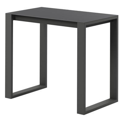 Verato bartafel in zwart aluminium en volkeramiek nero black - L 120 x B 70 x H 106 cm
