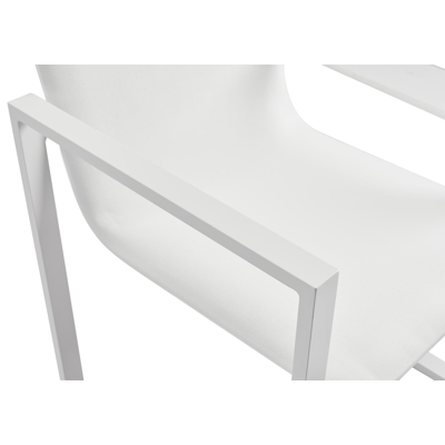 Verato tuinstoel in wit aluminium en wit comfort textilene