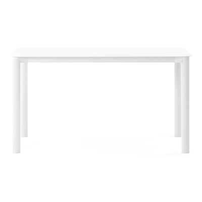 Orso tuintafel rechthoekig afgerond in wit aluminium en volkeramiek Arctic White - L 140 x B 80 x H 74.5 cm