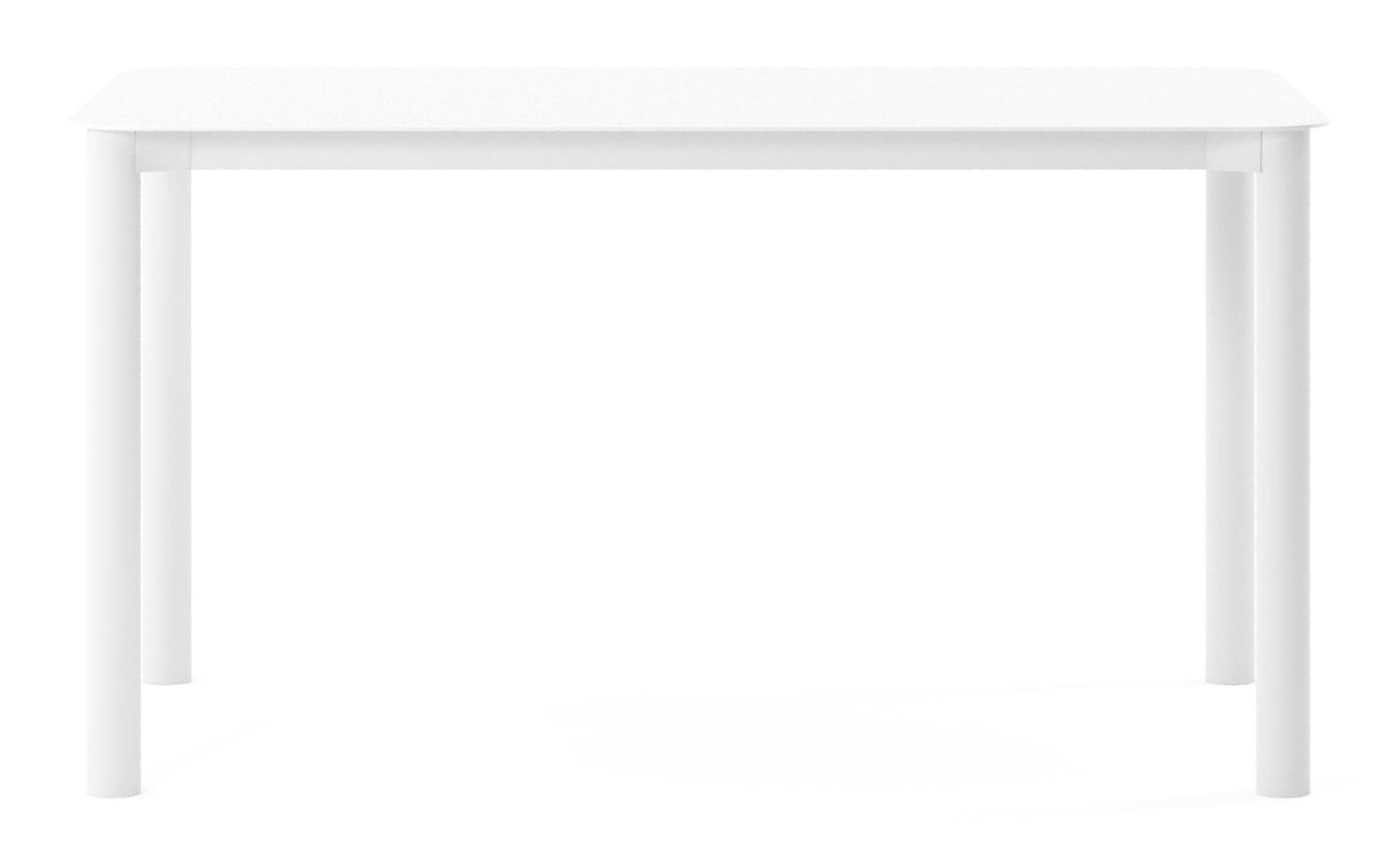 Orso tuintafel rechthoekig afgerond in wit aluminium en volkeramiek Arctic White - L 140 x B 80 x H 74.5 cm