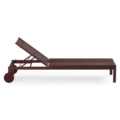 Caravelle verstelbaar ligbed in ruby aluminium