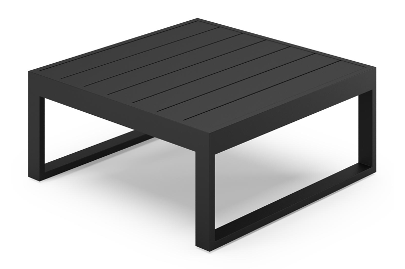 Caldela loungetafel zwart aluminium - L 70 x B 70 x H 31 cm