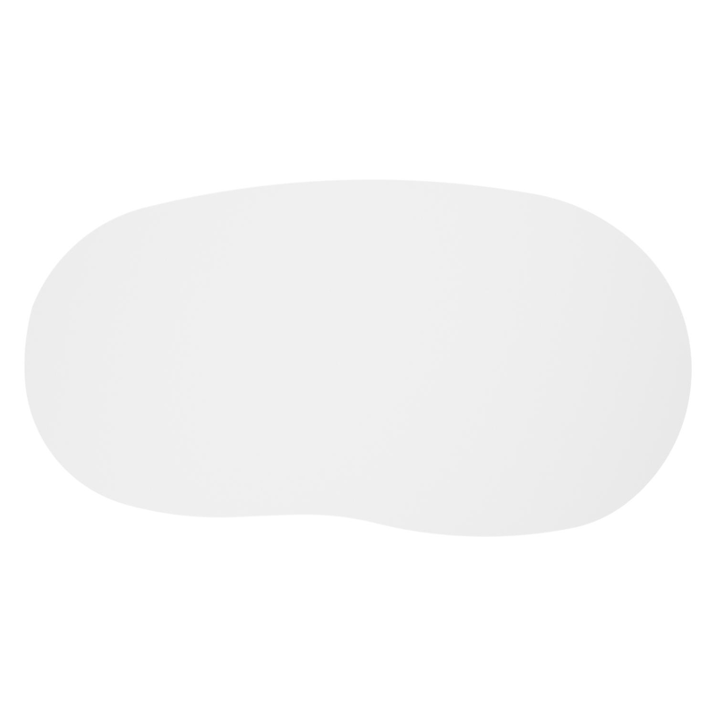 Amico loungetafel organisch in wit aluminium en volkeramiek Arctic White - L 170 x B 91 x H 25 cm