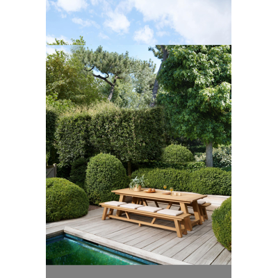 Borgo bank in teak voor 6 tot 8 personen - B 330 x D 40 x H 45 cm