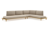 Chaise longue links + 3-zit