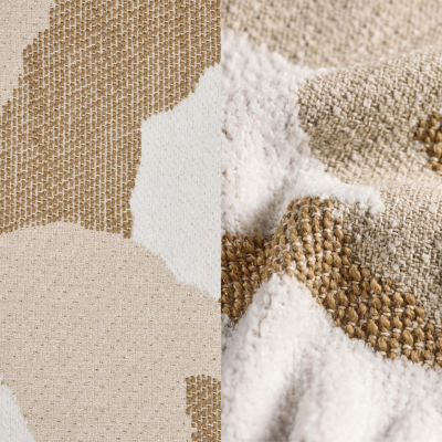 Masso poef in organic beige all weather cosytica - B 60 x D 60 x H 35 cm