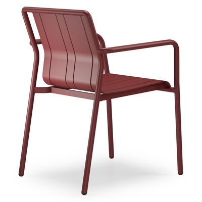 Bolito tuinstoel in ruby aluminium