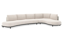 Chaise longue links + 3-zit organisch