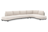 Chaise longue links + 3-zit organisch