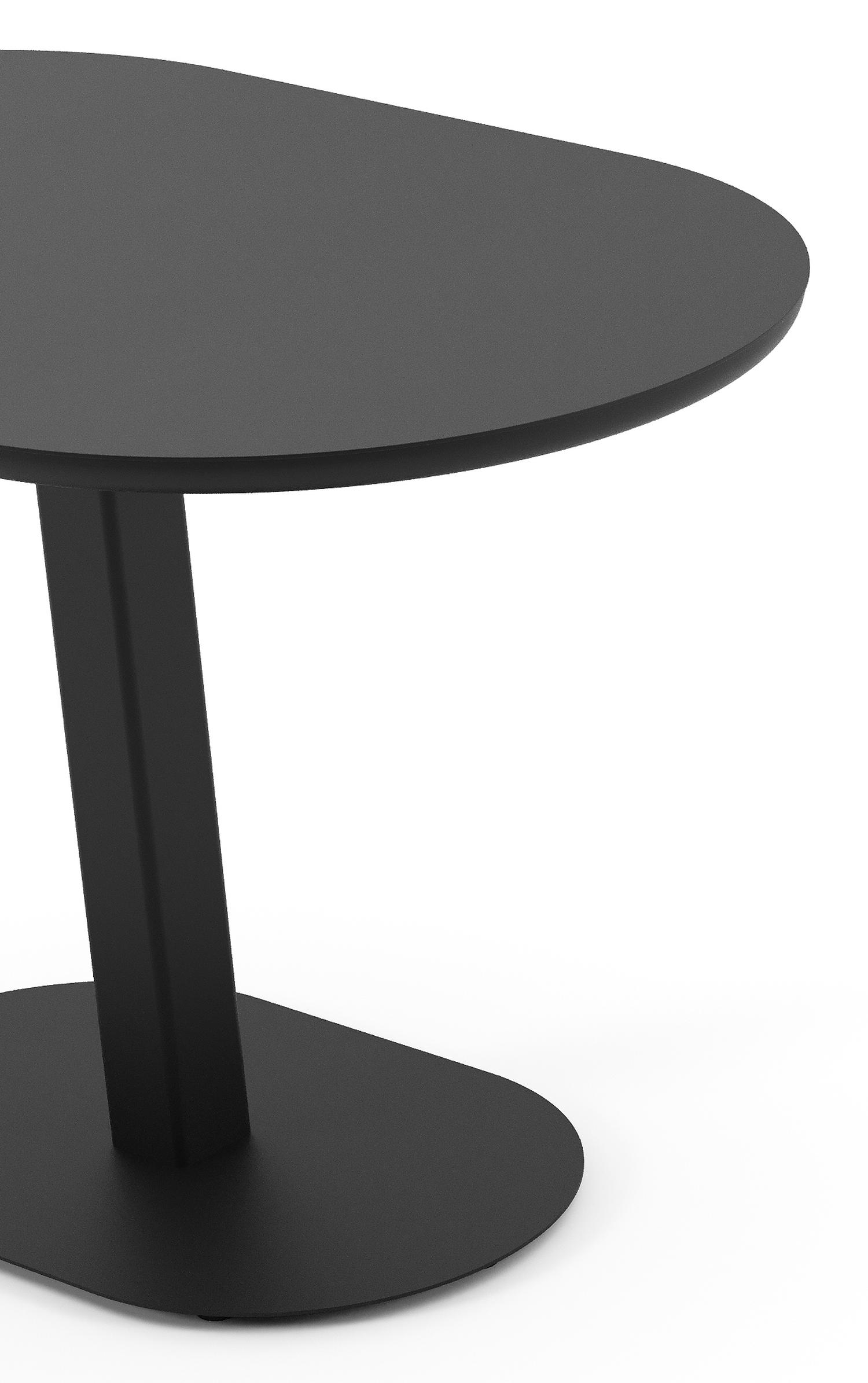 Teramo kantelbare tuintafel rechthoekig afgerond in zwart aluminium - L 110 x B 70 x H 74 cm