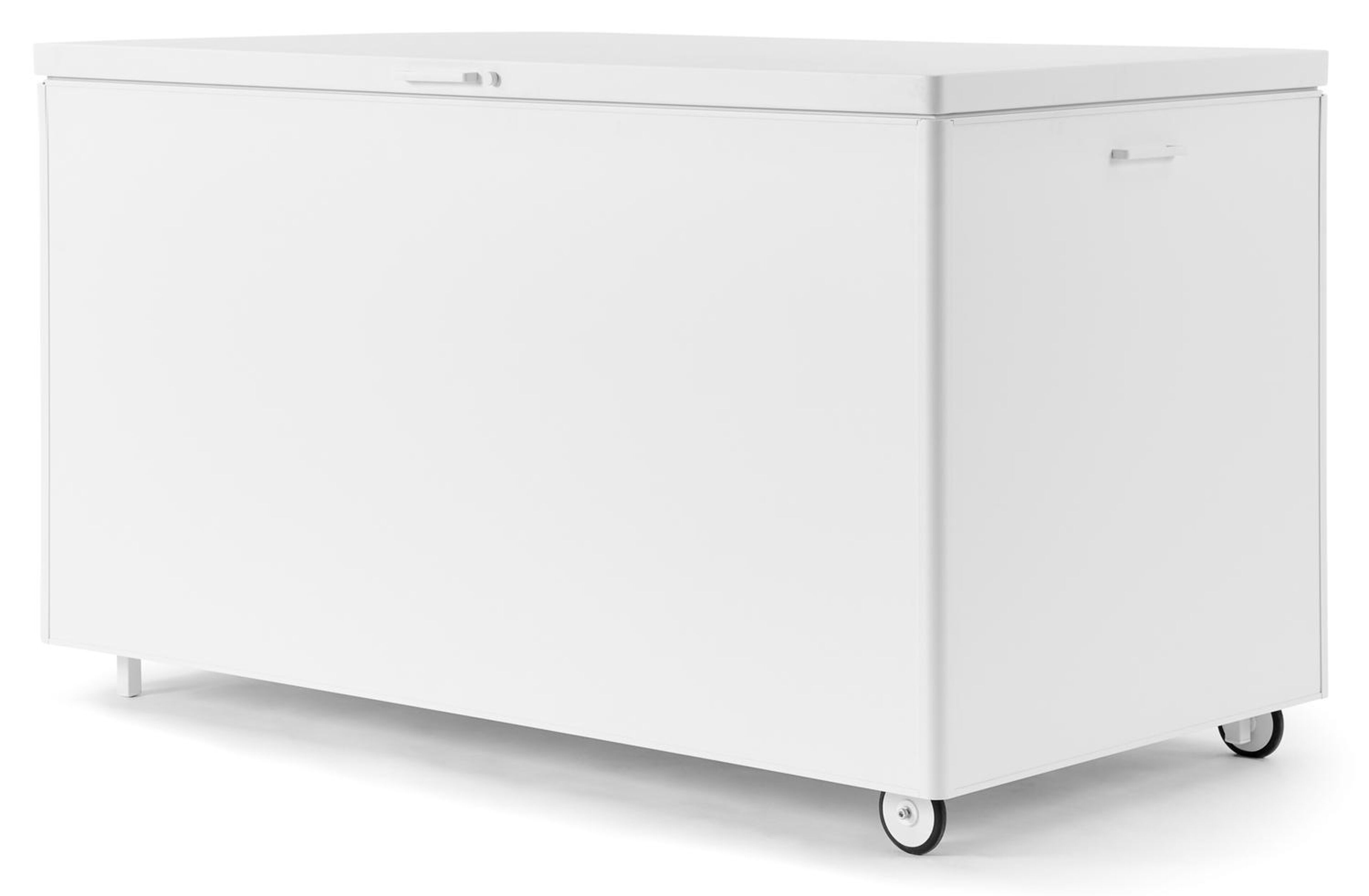 boîte de rangement de jardin aluminium blanc 164 x Prof. 84 x H 99 cm