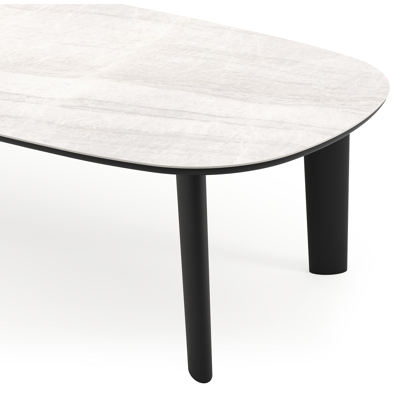 Amico tuintafel bombo in zwart aluminium en volkeramiek Taj Mahal - L 270 x B 125 x H 73.5 cm