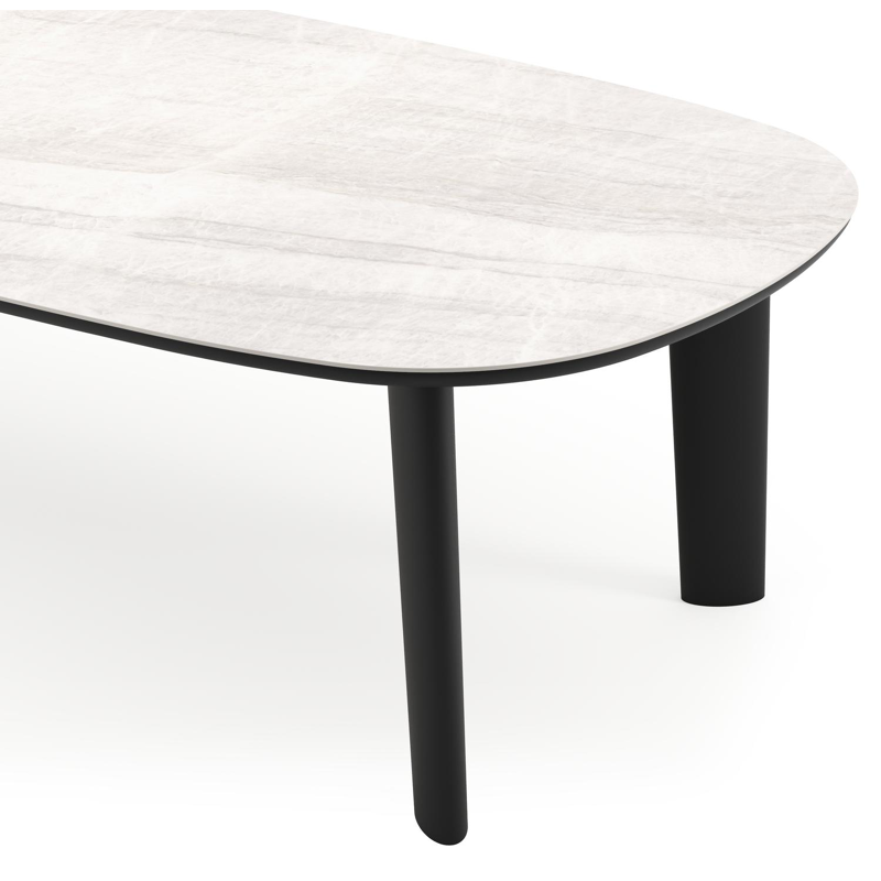 Amico tuintafel bombo in zwart aluminium en volkeramiek Taj Mahal - L 270 x B 125 x H 73.5 cm