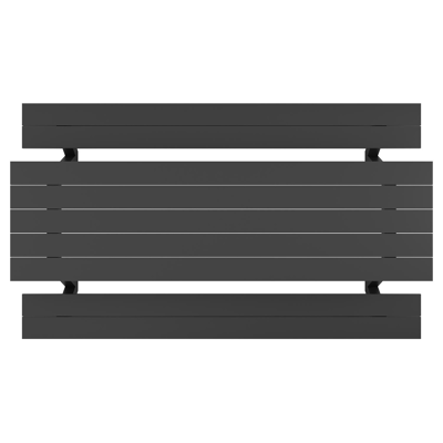 Norma picknicktafel in zwart aluminium - L 360 x B 213 x H 74 cm