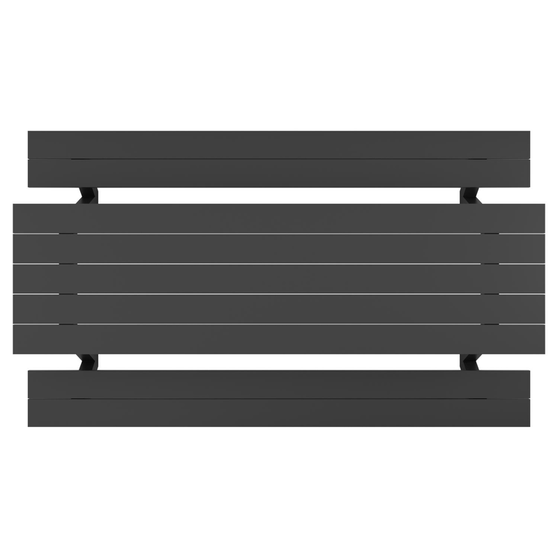 Norma picknicktafel in zwart aluminium - L 360 x B 213 x H 74 cm