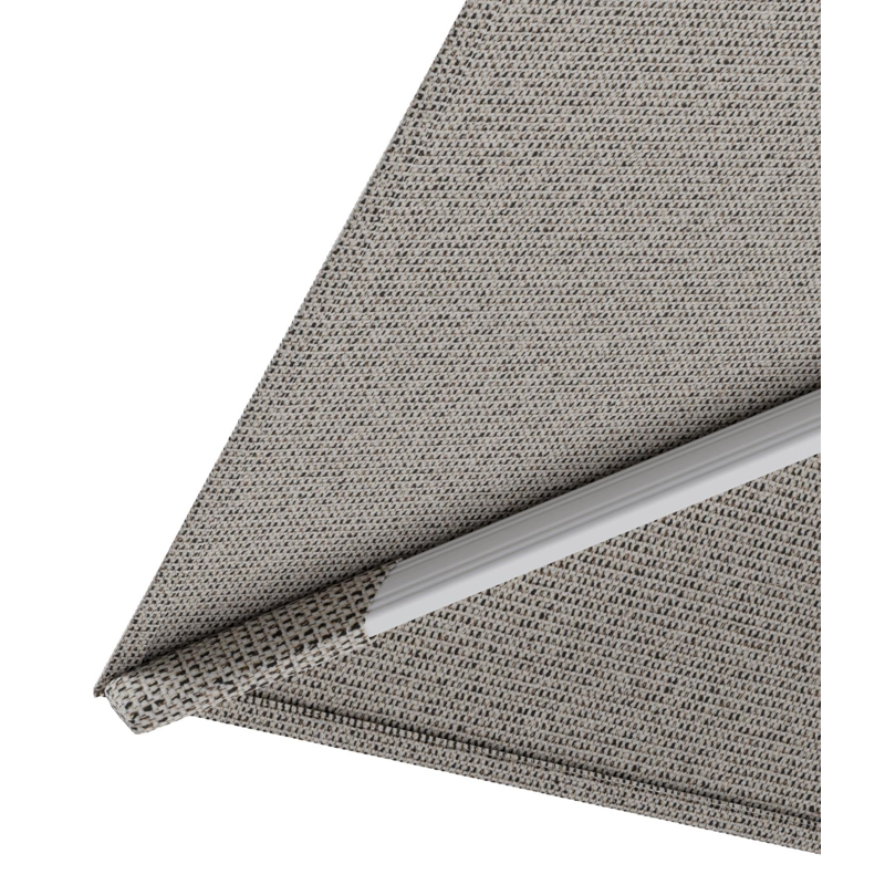 Parasol pendant Rufina avec fonction tilt en aluminium blanc et toile de parasol en All Weather Solica Firenze Sand  - Lg.1 400 x Lg.2 300 cm (sans pied de parasol