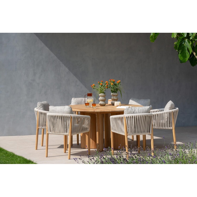 Gardo tuintafel rond in teak - Dia. 180 cm