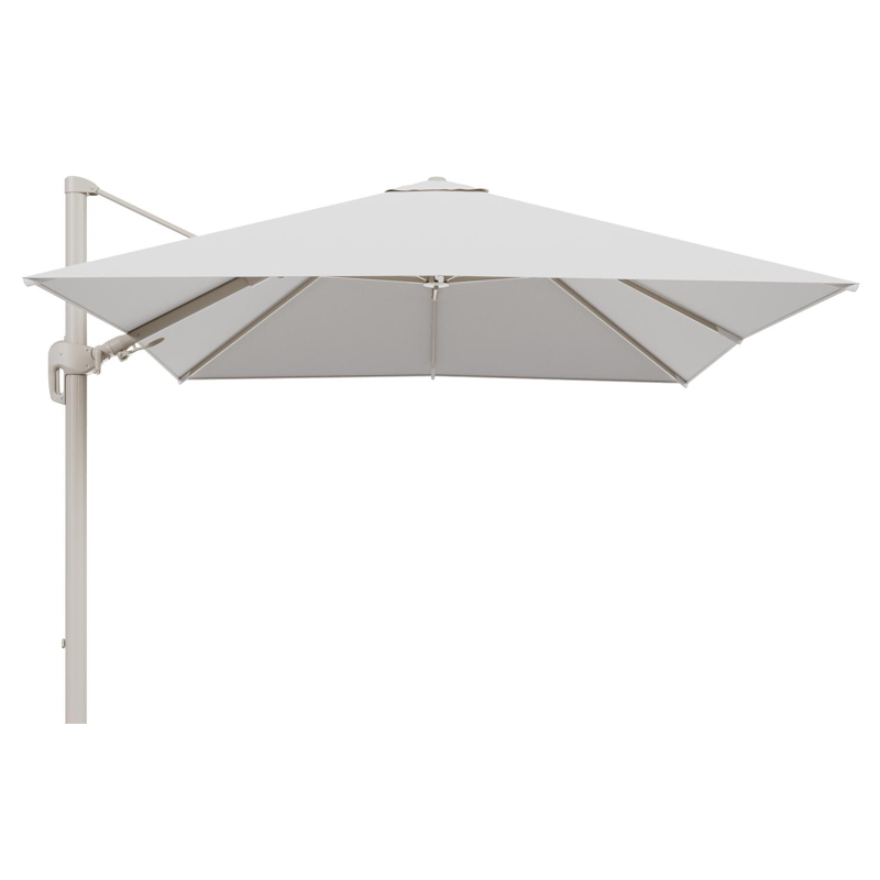 Rufina zweefparasol tiltfunctie in beige aluminium en parasoldoek in All Weather Solica Soul Optik  - L1 300 x L2 300 cm (zonder voet) (zonder voet)