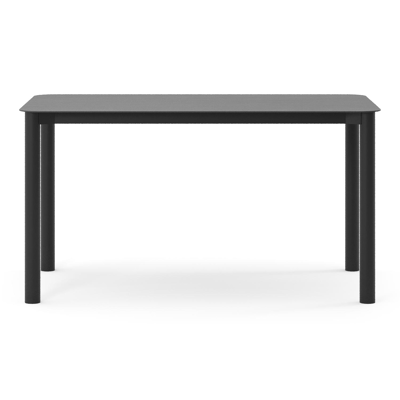 Orso tuintafel rechthoekig afgerond in zwart aluminium en volkeramiek Basalt Black - L 140 x B 80 x H 74.5 cm