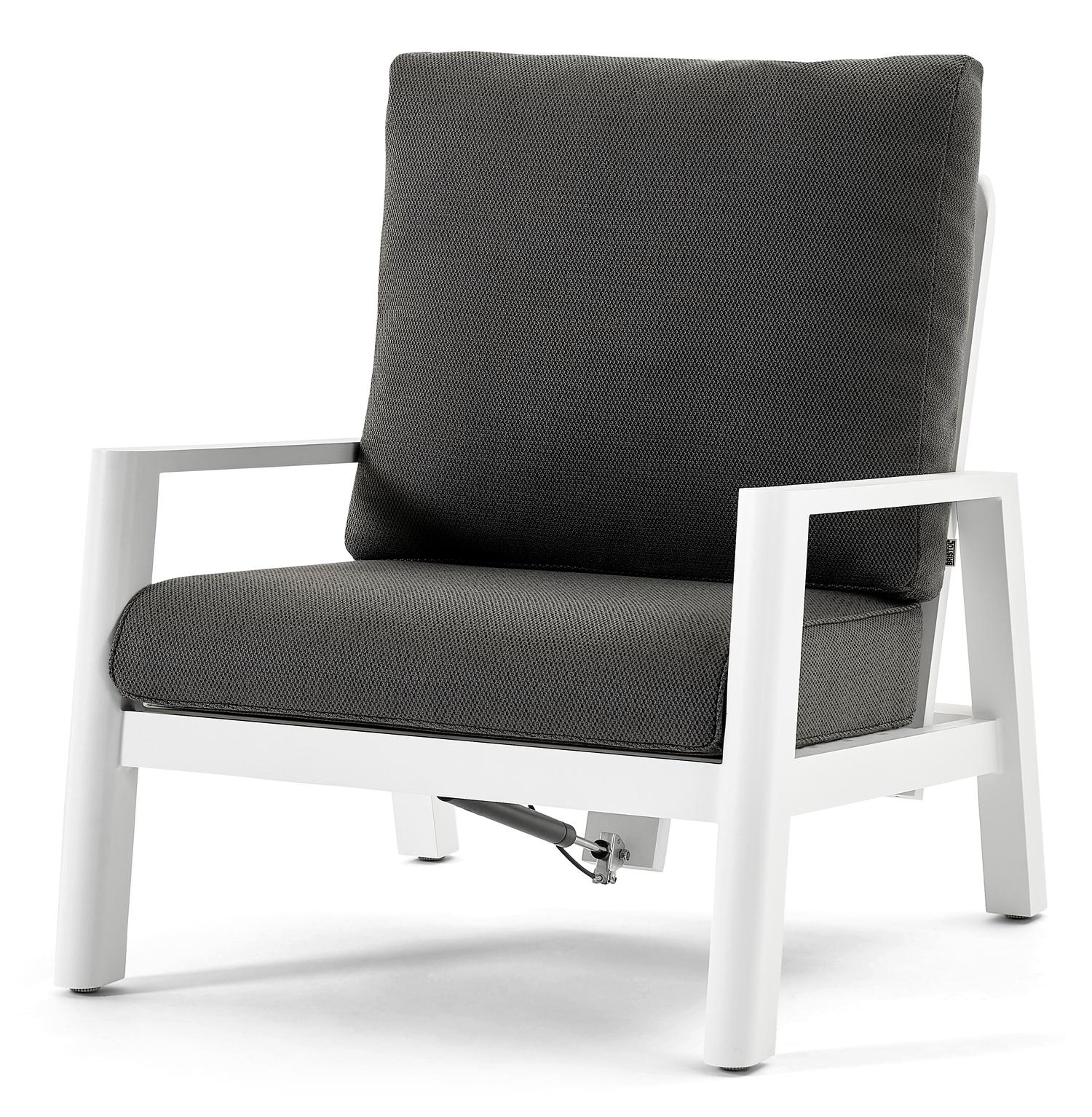 Cirello lounge 1-zit in wit aluminium