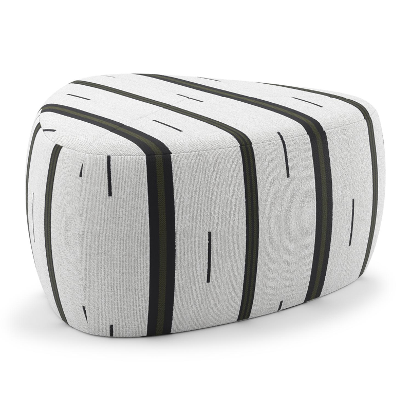 Masso poef in khaima moringa all weather sunbrella® luxe - B 60 x D 60 x H 35 cm