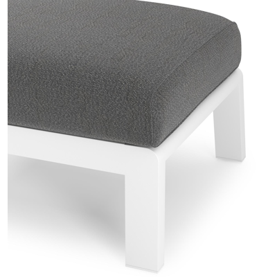 Cosenzo poef in wit aluminium met savane tornado all weather sunbrella® luxe kussen