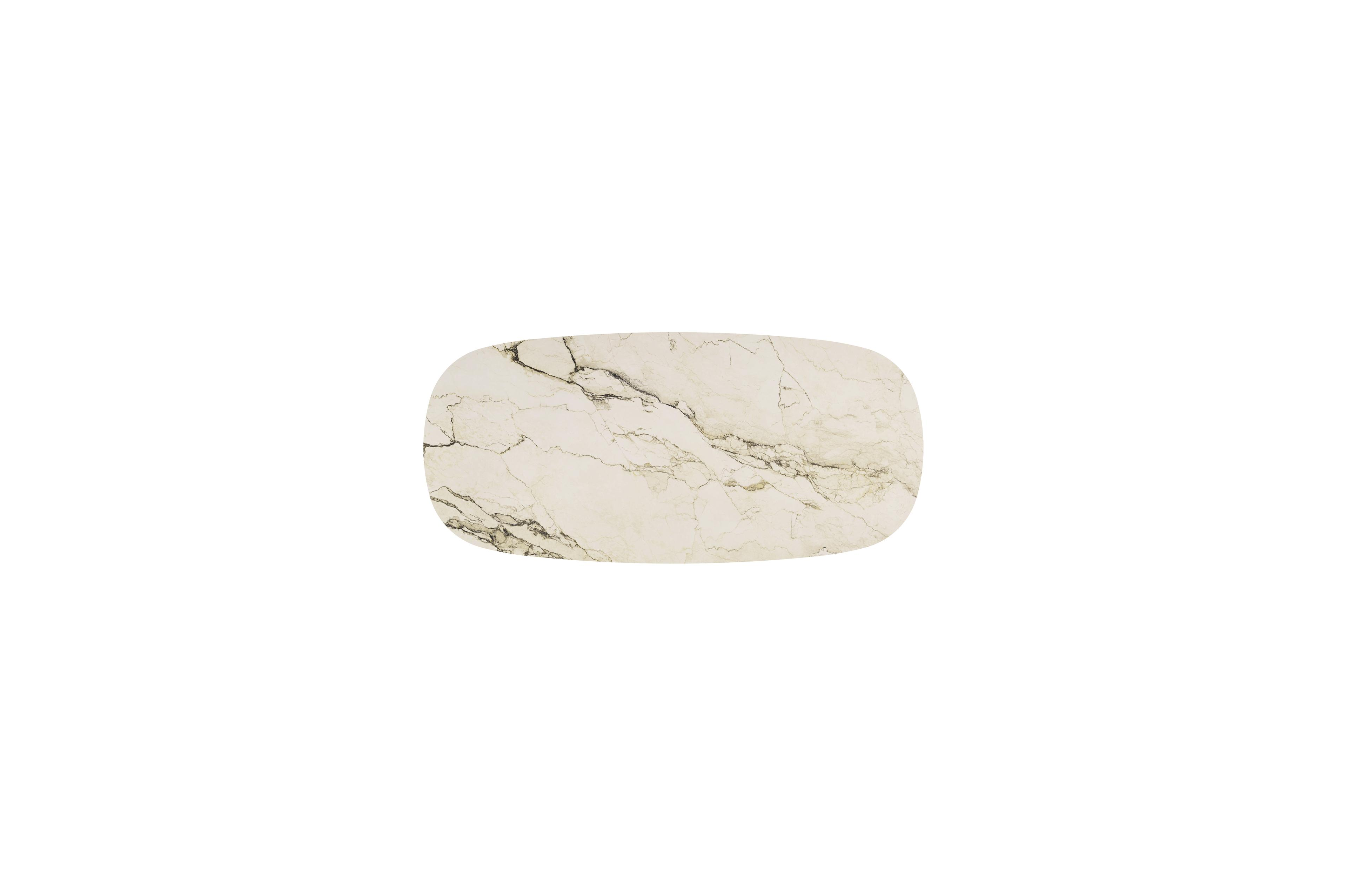 Amico tuintafel bombo in wit aluminium en volkeramiek Colorado Dunes - L 270 x B 125 x H 73.5 cm