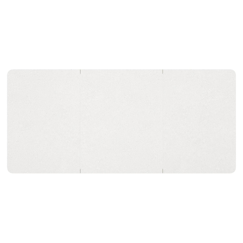 Alora tuintafel rechthoekig afgerond in wit aluminium en sintered stone grijs - L 220 x B 100 x H 75 cm