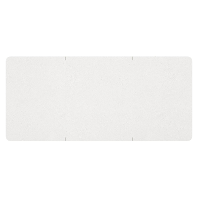 Alora tuinset afgerond rechthoekig in wit aluminium en sintered stone grijs met 6 Bahia tuinstoelen