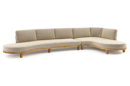 Chaise longue links + 3-zit organisch